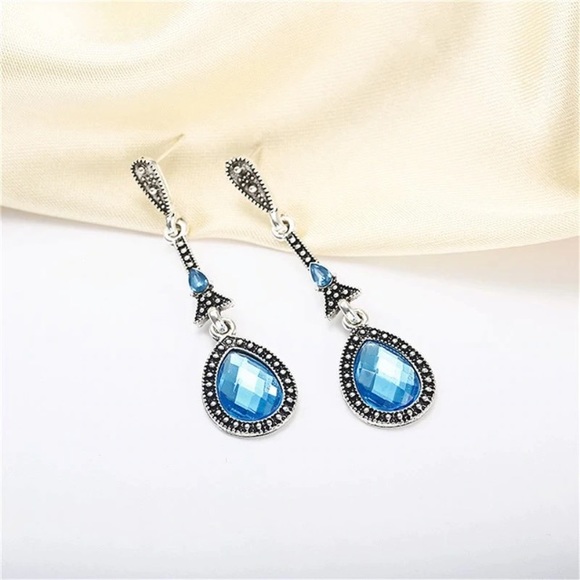 NEW!💙💎BEAUTIFUL BRIGHT AQUA! ANTIQUE SILVERY💎💙 - Picture 7 of 14